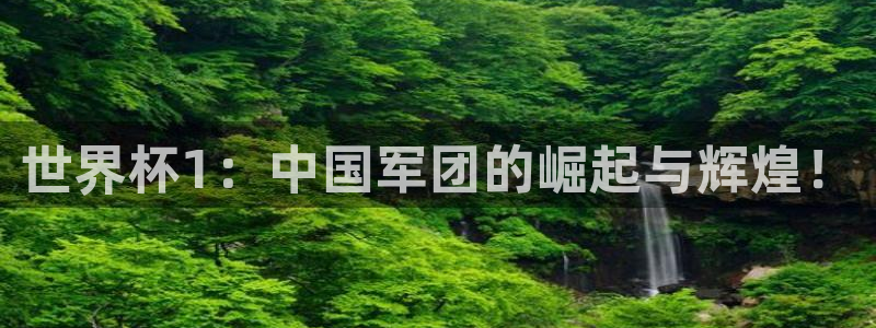 世界杯欧洲区世预赛赛程：世界杯1：中国军团的崛起与辉煌！